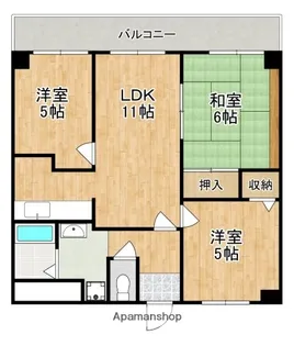 CASA FLASH NAKAI【7階】の間取り