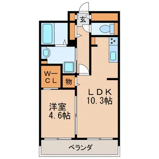 シェソワ東桜【9階】の間取り