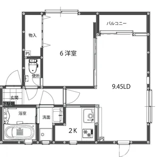 クラージュ天神II【1階】の間取り