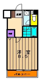 イデアーレ鶴川【1階】の間取り