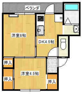 ヴィラナリー中辺路【2階】の間取り