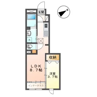 ルポゼ k.k【1階】の間取り