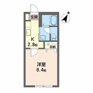 エヴァーグリーン【1階】の間取り