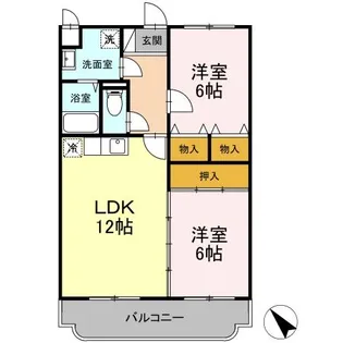 メゾンルミエール【2階】の間取り