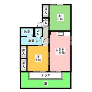 ファミールK B【1階】の間取り
