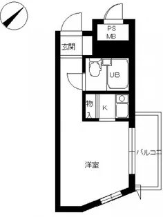 スカイコート横浜日ノ出町【3階】の間取り