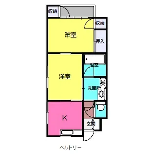 ベルトリー【2階】の間取り
