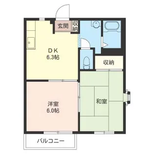 ベルジュ大倉山【SHM】【2階】の間取り