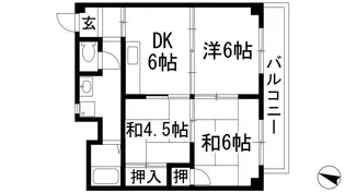 カーサ・ビーはまざき【1階】の間取り
