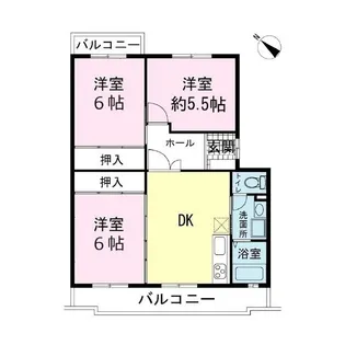 アヴニールドゥモエ【1階】の間取り
