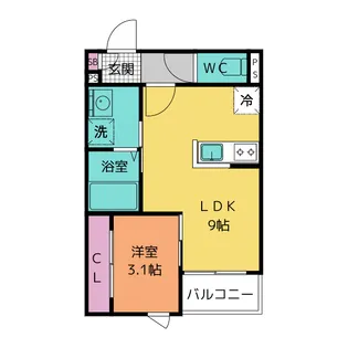 REGALEST尾頭橋【2階】の間取り