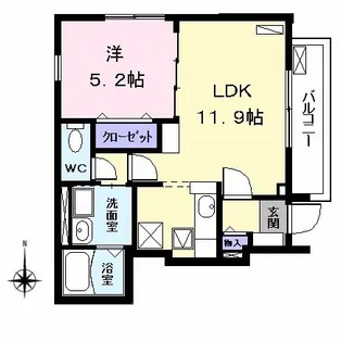 ラフレシール【1階】の間取り