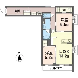 シャーメゾン湘南茅ヶ崎香川【2階】の間取り