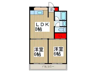 共栄マンション【2階】の間取り
