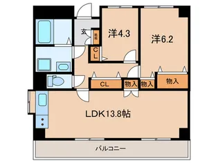 フィリシティートダパーク【3階】の間取り