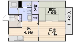 パナハイツ芳泉B棟【2階】の間取り