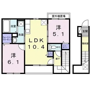 プラム江坂【2階】の間取り