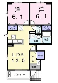クラシックス成瀬B【1階】の間取り
