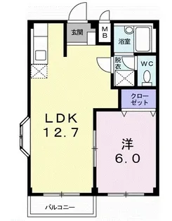 サンティア美輝A【1階】の間取り