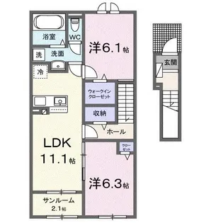アヴァンティIII【2階】の間取り