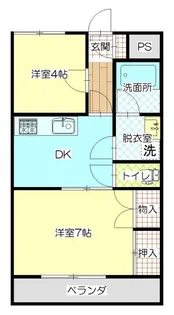 ハイツ森川2号館【2階】の間取り