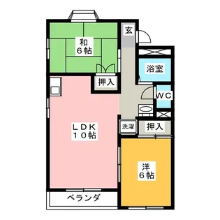 コーポ黒沢台I【1階】の間取り