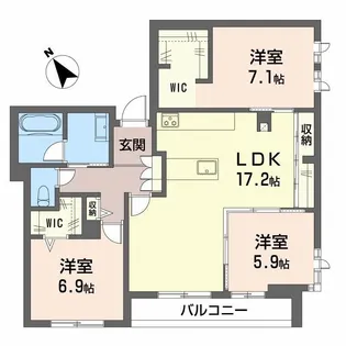 クラウンレジデンスII【2階】の間取り