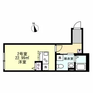 ベイルーム金沢西柴【2階】の間取り