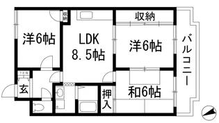 瑞ケ丘ハイツ【1階】の間取り