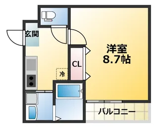 フジパレス太子橋3番館【2階】の間取り