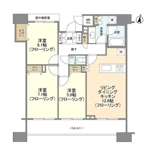 HF白金高輪レジデンス【8階】の間取り