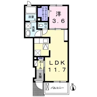 フォレスト II【1階】の間取り