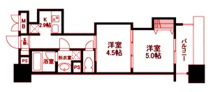 パークフラッツ横濱公園【2階】の間取り