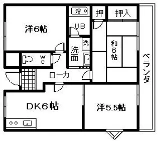 ベルメゾン上松【2階】の間取り