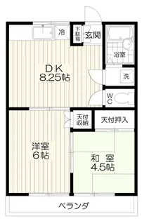グリーンハイツ(中川3丁目)【1階】の間取り