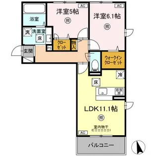 ランドマーク【1階】の間取り