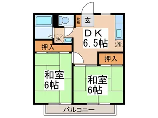 サンヴィレッジB棟【2階】の間取り