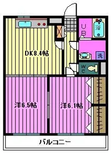 フォンテーヌ【1階】の間取り