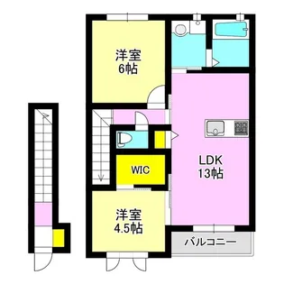 ハピネスII【2階】の間取り