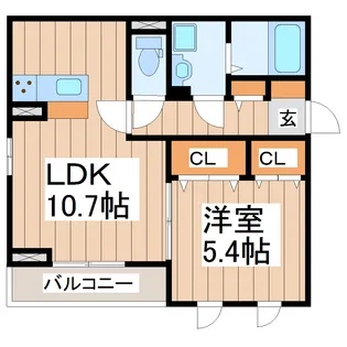 アラモード郡山【2階】の間取り