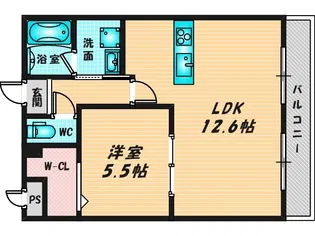 エヴァーホワイト【2階】の間取り