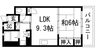 グリーンヒルズ仁川7号棟【2階】の間取り