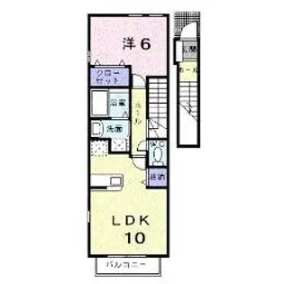 広島県福山市沖野上町6【アパート】の間取り