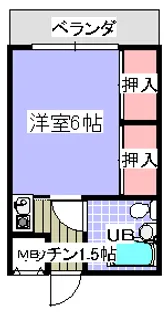 若竹マンション【2階】の間取り