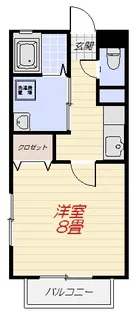 アバンス山和【1階】の間取り