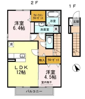 愛知県名古屋市緑区鶴が沢3【アパート】の間取り