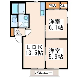 フレンドリー城南【2階】の間取り