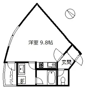 1Rの間取り画像