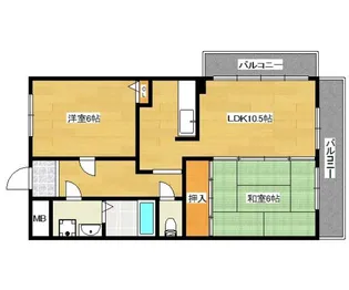シャトー長洲【4階】の間取り