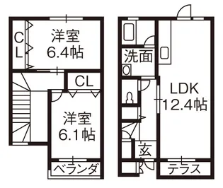 石川県白山市倉光8【一戸建】の間取り